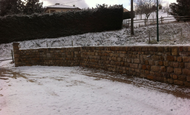 Création d'un mur en pierre